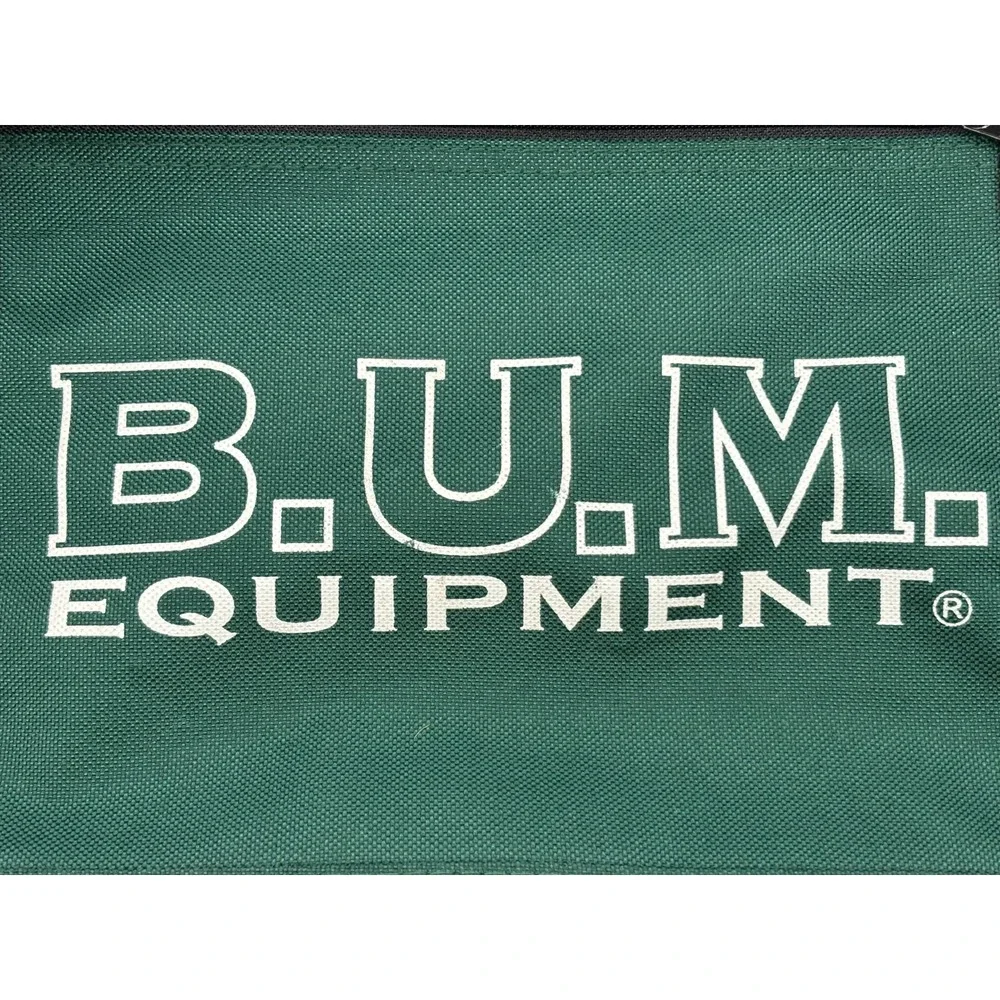 B.U.M. Equipment Duffel Bag Forest Green Black Canvas Vintage Travel Large